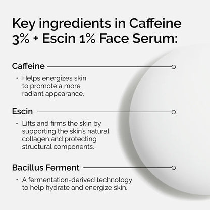 Caffeine 3% + Escin 1% Face Serum